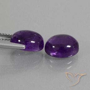 6.21 ct natürliche Mittelviolett Amethyst-Edelsteine, Oval, Transparent