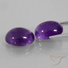 9.92 ct natürliche Mittelviolett Amethyst-Edelsteine, Oval, Transparent