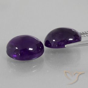 10.16 ct natürliche dunkelviolett Amethyst-Edelsteine, Oval, Transparent