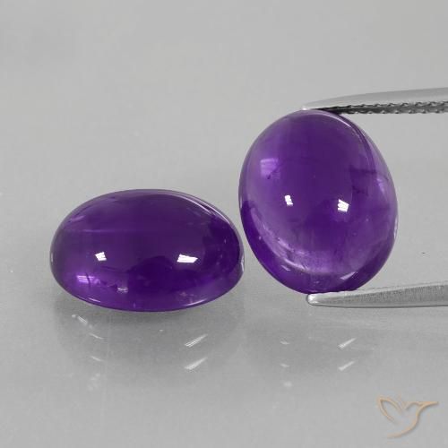 9.68ctw Natürlicher Mittelviolett Amethyst, Oval, Transparent