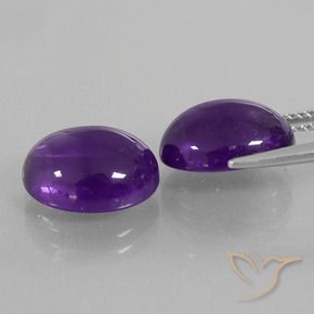 9.68 ct natürliche Mittelviolett Amethyst-Edelsteine, Oval, Transparent