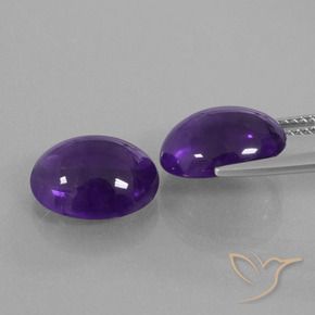8.46 ct natürliche Mittelviolett Amethyst-Edelsteine, Oval, Transparent