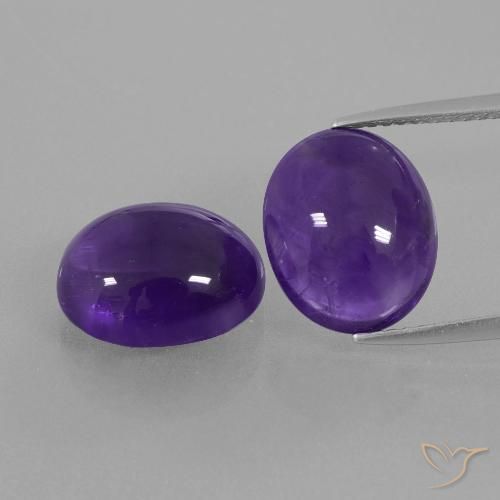 9.73ctw Natürlicher dunkelviolett Amethyst, Oval, Transparent