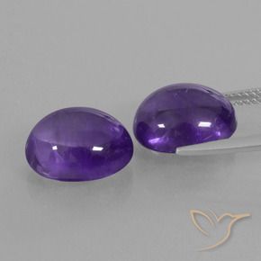 10.22 ct natürliche dunkelviolett Amethyst-Edelsteine, Oval, Transparent