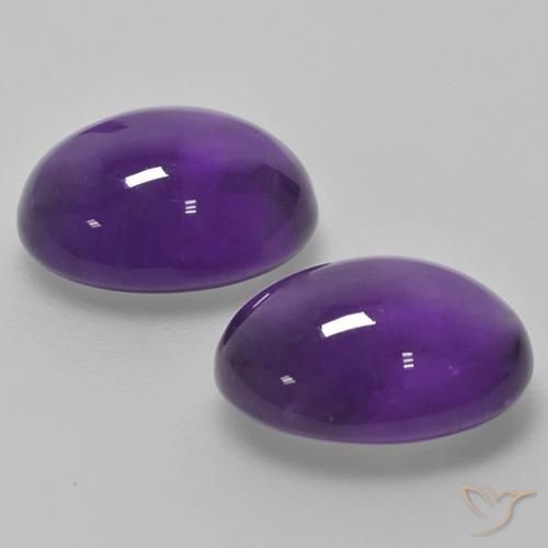 9.17 ct natürliche Mittelviolett Amethyst-Edelsteine, Oval, Transparent