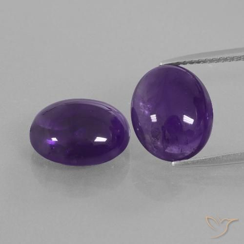 8.87ctw Natürlicher tiefviolett Amethyst, Oval, Transparent