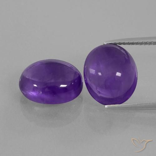 10.12ctw Natürlicher Mittelviolett Amethyst, Oval, Transparent