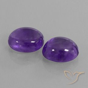 10.12 ct natürliche Mittelviolett Amethyst-Edelsteine, Oval, Transparent