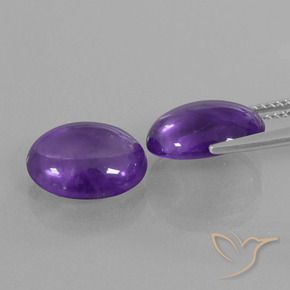 8.18 ct natürliche Mittelviolett Amethyst-Edelsteine, Oval, Transparent