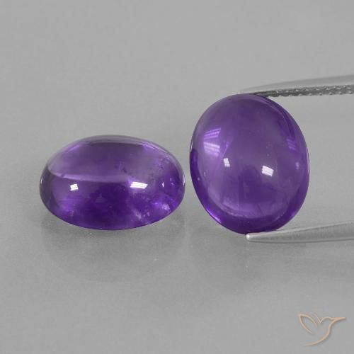9.67ctw Natürlicher Mittelviolett Amethyst, Oval, Transparent