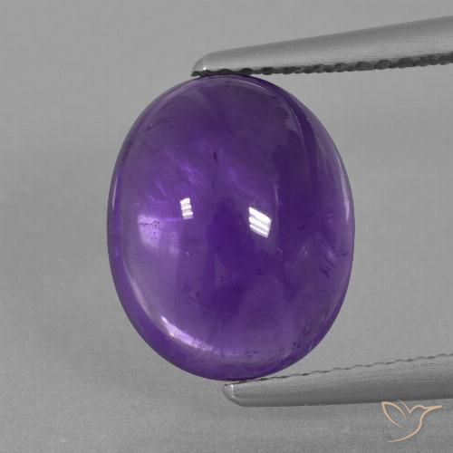 5.41ct Natürlicher Mittelviolett Amethyst, Oval, Transparent
