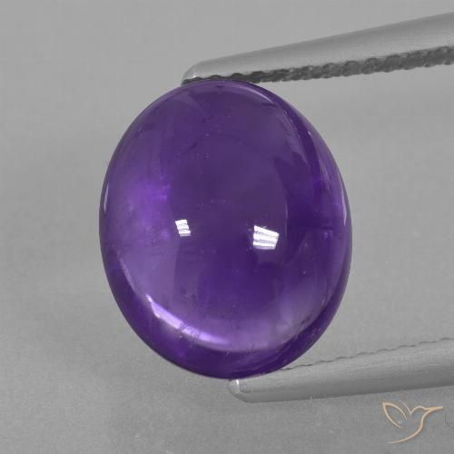 5.53ct Natürlicher Mittelviolett Amethyst, Oval, Transparent