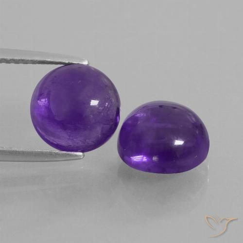 5.78ctw Natürlicher Mittelviolett Amethyst, Runden, Transparent