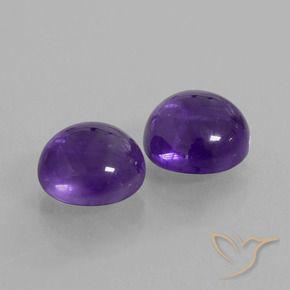 5.78 ct natürliche Mittelviolett Amethyst-Edelsteine, Runden, Transparent