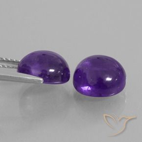 5.78 ct natürliche Mittelviolett Amethyst-Edelsteine, Runden, Transparent