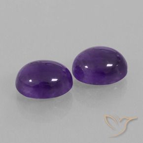 4.40 ct natürliche Mittelviolett Amethyst-Edelsteine, Oval, Transparent
