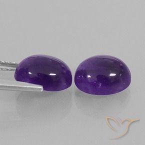 4.40 ct natürliche Mittelviolett Amethyst-Edelsteine, Oval, Transparent