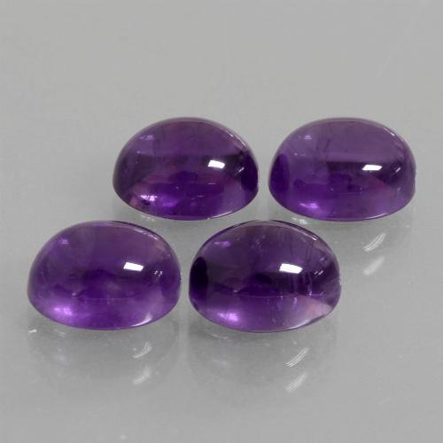 9.84 ct natürliche Mittelviolett Amethyst-Edelsteine, Oval Schliff, Transparent