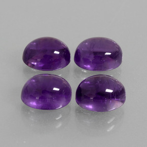 9.84 ct natürliche Mittelviolett Amethyst-Edelsteine, Oval Schliff, Transparent