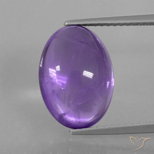 6.05ct Natürlicher Mittelviolett Amethyst, Oval, Transparent