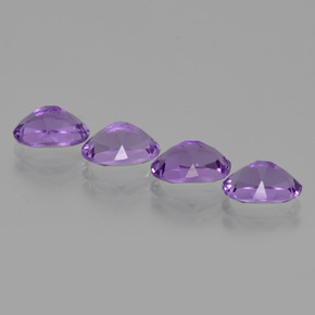 2.78 ct natürliche Violet Amethyst-Edelsteine, Oval Schliff, VS