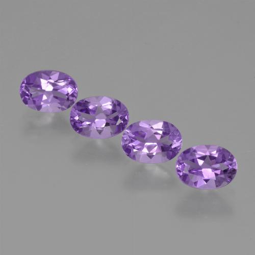2.97 ct natürliche Lebhaftes Violett Amethyst-Edelsteine, Oval Schliff, VS
