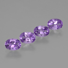 2.97 ct natürliche Lebhaftes Violett Amethyst-Edelsteine, Oval Schliff, VS