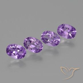 2.95 ct natürliche Lebhaftes Violett Amethyst-Edelsteine, Oval, VS