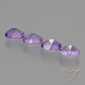 2.95 ct natürliche Lebhaftes Violett Amethyst-Edelsteine, Oval, VS