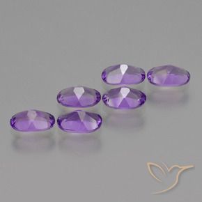 2.39 ct natürliche Mittelviolett Amethyst-Edelsteine, Oval, VVS-VS