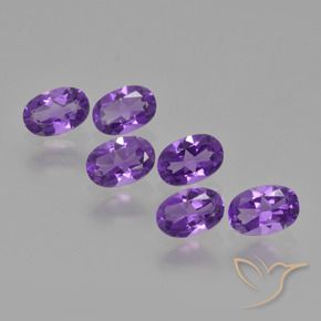 2.43 ct natürliche Mittelviolett Amethyst-Edelsteine, Oval, VVS-VS