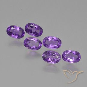 2.48 ct natürliche Lebhaftes Violett Amethyst-Edelsteine, Oval, VVS-VS