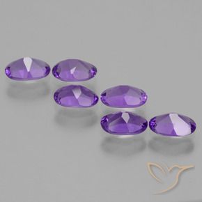 2.36 ct natürliche Lebhaftes Violett Amethyst-Edelsteine, Oval, VVS-VS
