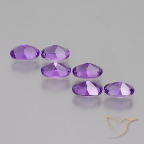 2.50 ct natürliche Intensives Violett Amethyst-Edelsteine, Oval, VVS-VS