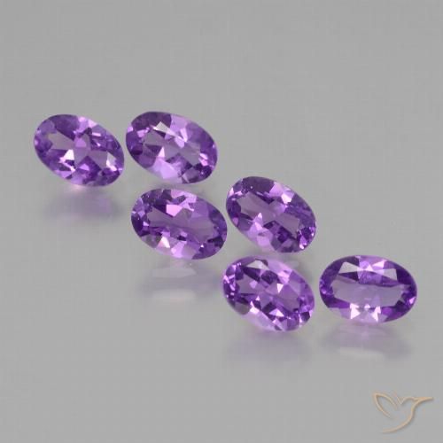 2.54ctw Natürlicher Intensives Violett Amethyst, Oval, VS