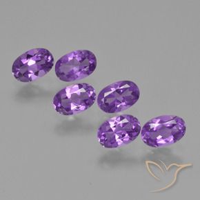 2.52 ct natürliche Mittelviolettes Violett Amethyst-Edelsteine, Oval, VVS-VS
