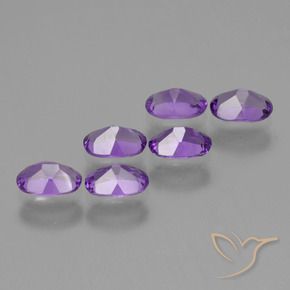 2.52 ct natürliche Mittelviolettes Violett Amethyst-Edelsteine, Oval, VVS-VS
