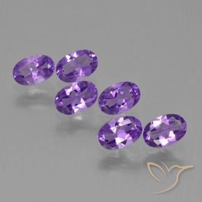2.48 ct natürliche Mittelviolett Amethyst-Edelsteine, Oval, VVS-VS