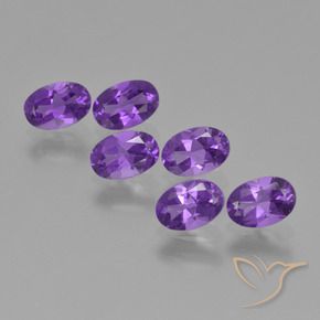 2.53 ct natürliche Mittelviolett Amethyst-Edelsteine, Oval, VVS-VS