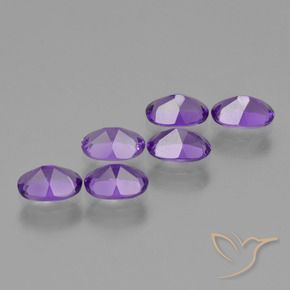 2.53 ct natürliche Mittelviolett Amethyst-Edelsteine, Oval, VVS-VS