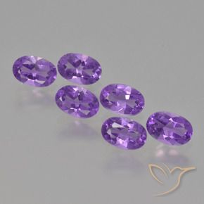 2.49 ct natürliche Mittelviolett Amethyst-Edelsteine, Oval, VVS-VS