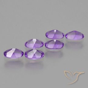 2.49 ct natürliche Mittelviolett Amethyst-Edelsteine, Oval, VVS-VS