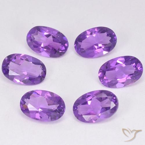 2.54 ct natürliche Lebhaftes Violett Amethyst-Edelsteine, Oval, VVS-VS