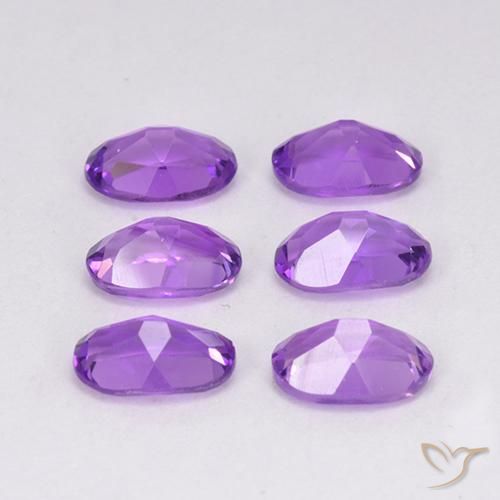 2.54 ct natürliche Lebhaftes Violett Amethyst-Edelsteine, Oval, VVS-VS