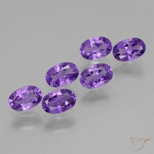 2.46ctw Natürlicher Mittelviolett Amethyst, Oval, VVS-VS