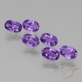 2.46 ct natürliche Mittelviolett Amethyst-Edelsteine, Oval, VVS-VS