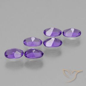 2.46 ct natürliche Mittelviolett Amethyst-Edelsteine, Oval, VVS-VS