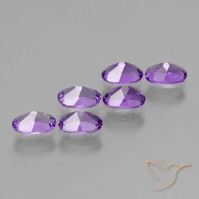 2.56 ct natürliche Lebhaftes Violett Amethyst-Edelsteine, Oval, VVS-VS