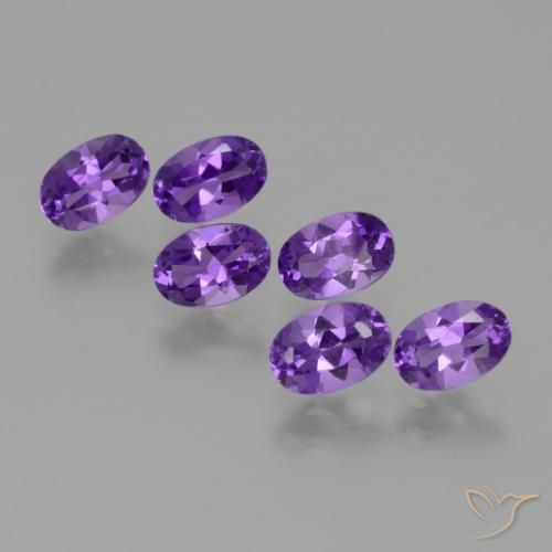 2.58 ct natürliche Lebhaftes Violett Amethyst-Edelsteine, Oval, VVS-VS
