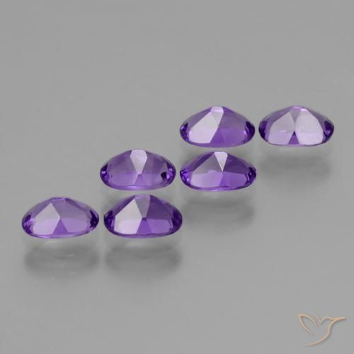 2.58 ct natürliche Lebhaftes Violett Amethyst-Edelsteine, Oval, VVS-VS
